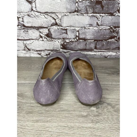 Vionic Caroll Metallic Shimmer Pewter Purple Leather Flats Women Sz 9.5M US/41.5 - Picture 4 of 16